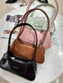 Women Simple Patent Underarm Hangbag